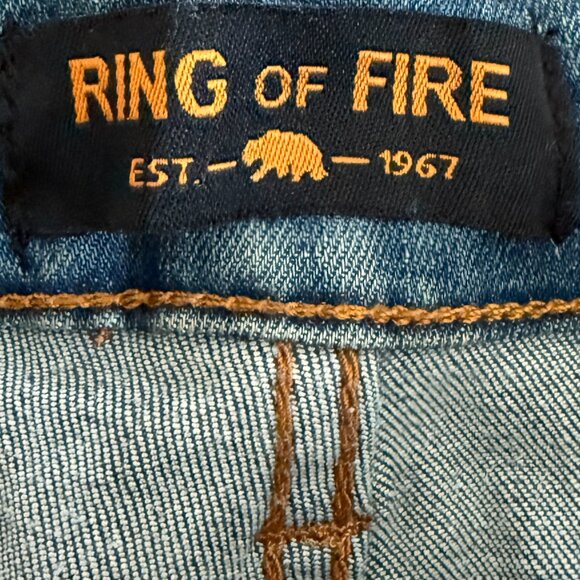 Ring of Fire Men's 32x30 Skinny Medium Wash Blue Jeans - Picture 2 of 6